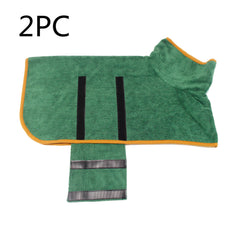 Absorbent Pet Bathrobe With Waist-wrapped Microfiber - FittyPets