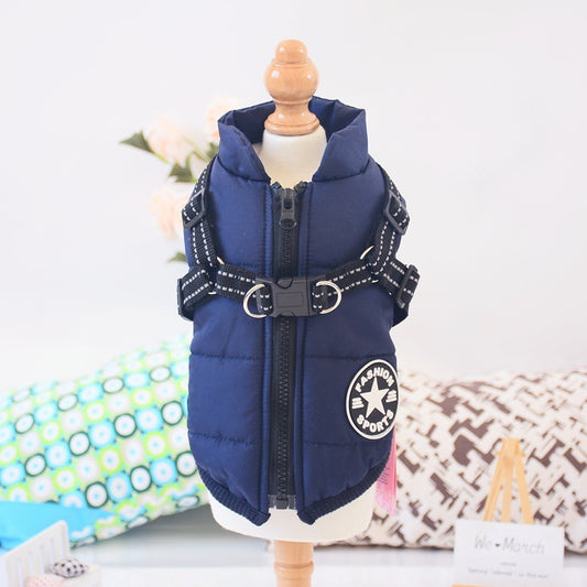 Waterproof Pet Coat With Harness - FittyPets