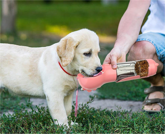 3 In 1 Portable Pet Feeder Water Bottle - FittyPets