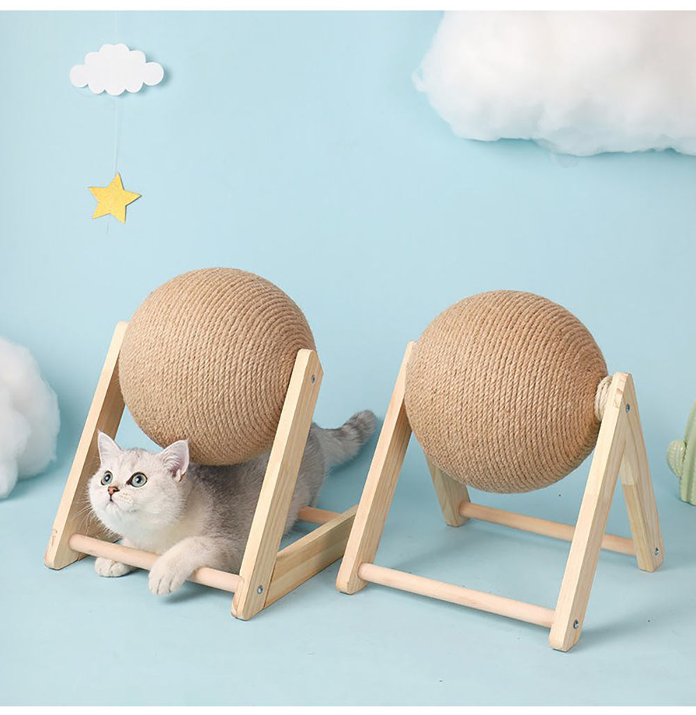 Sisal Cat Catching Ball Toy - FittyPets