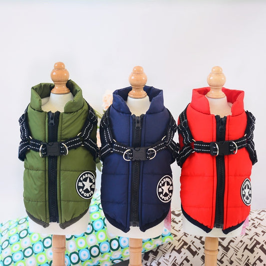 Waterproof Pet Coat With Harness - FittyPets