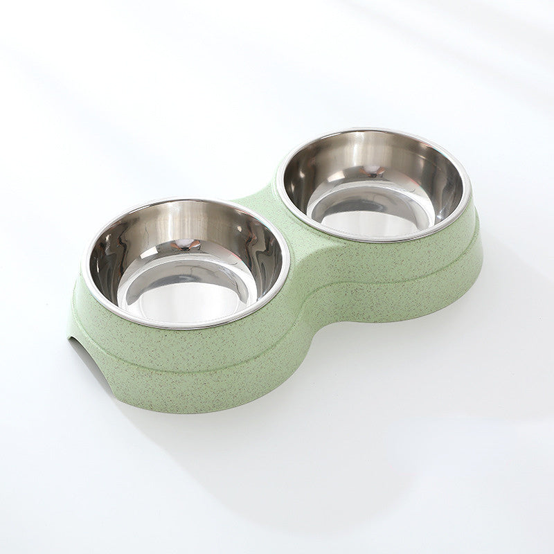 Stainless Steel Double Pet Feeder Bowls - FittyPets