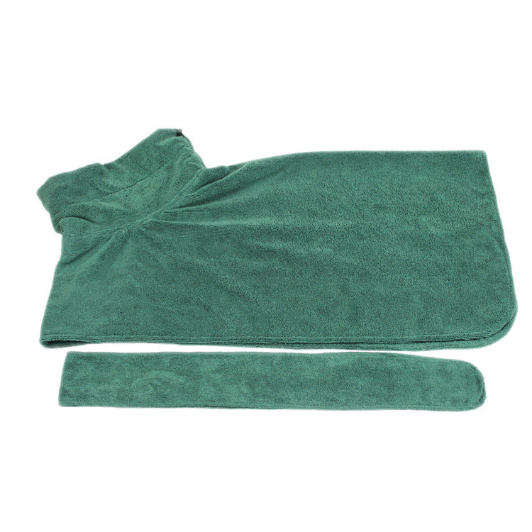Absorbent Pet Bathrobe With Waist-wrapped Microfiber - FittyPets