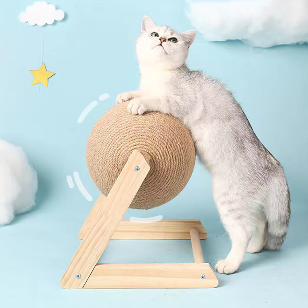 Sisal Cat Catching Ball Toy - FittyPets