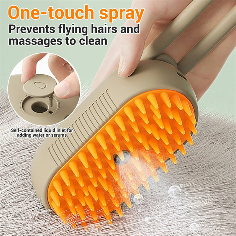 Pet Steam Brush Hair Removal Comb - FittyPets