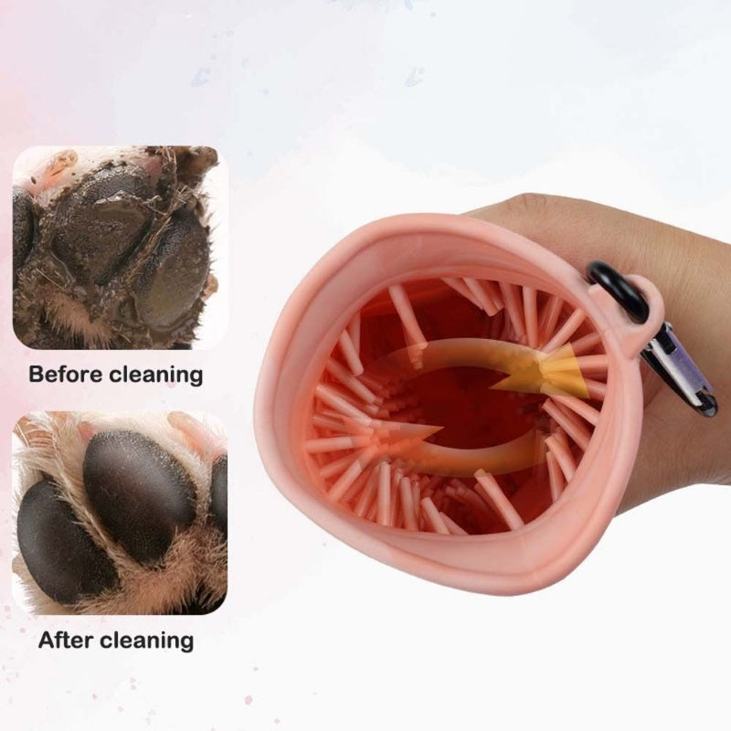 2 In 1 Dog Paw Cleaner Cup Brush - FittyPets