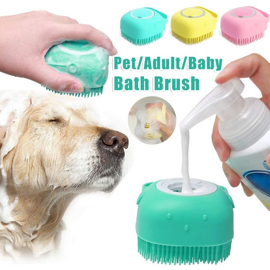 Silicone Dog Bath Massage Brush - FittyPets