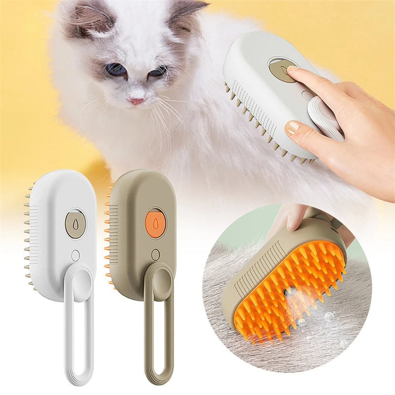 Pet Steam Brush Hair Removal Comb - FittyPets
