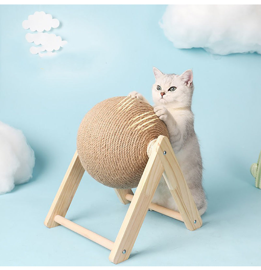 Sisal Cat Catching Ball Toy - FittyPets