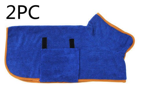 Absorbent Pet Bathrobe With Waist-wrapped Microfiber - FittyPets