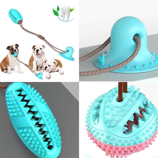 Silicon Suction Cup Tug Interactive Dog Ball - FittyPets