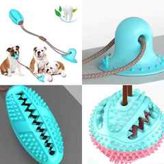 Silicon Suction Cup Tug Interactive Dog Ball - FittyPets